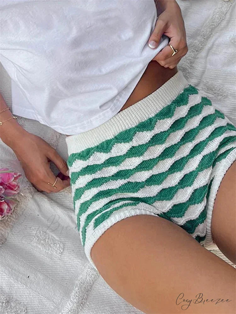 Plaid Gathered Frilled Bloomers Short short-250223