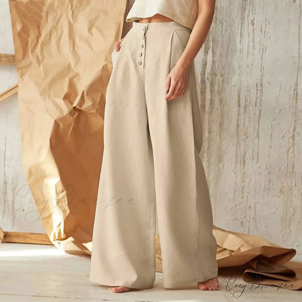 Plaid Pattern Self-Slimming Flare Stylish Pant Khaki / M pant-250223