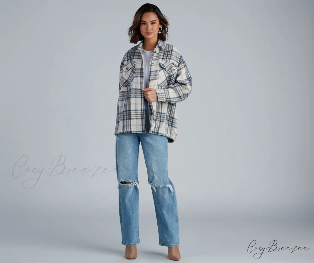 Plaid Shacket - Chill Out