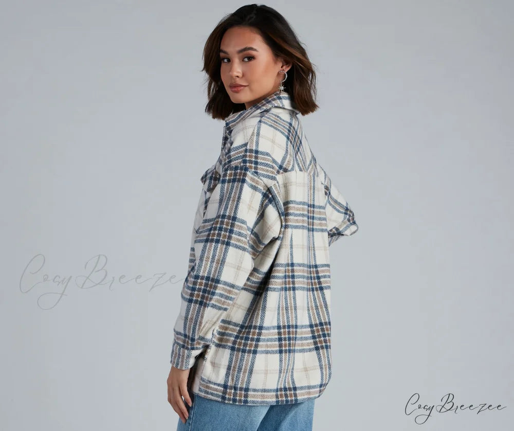 Plaid Shacket - Chill Out