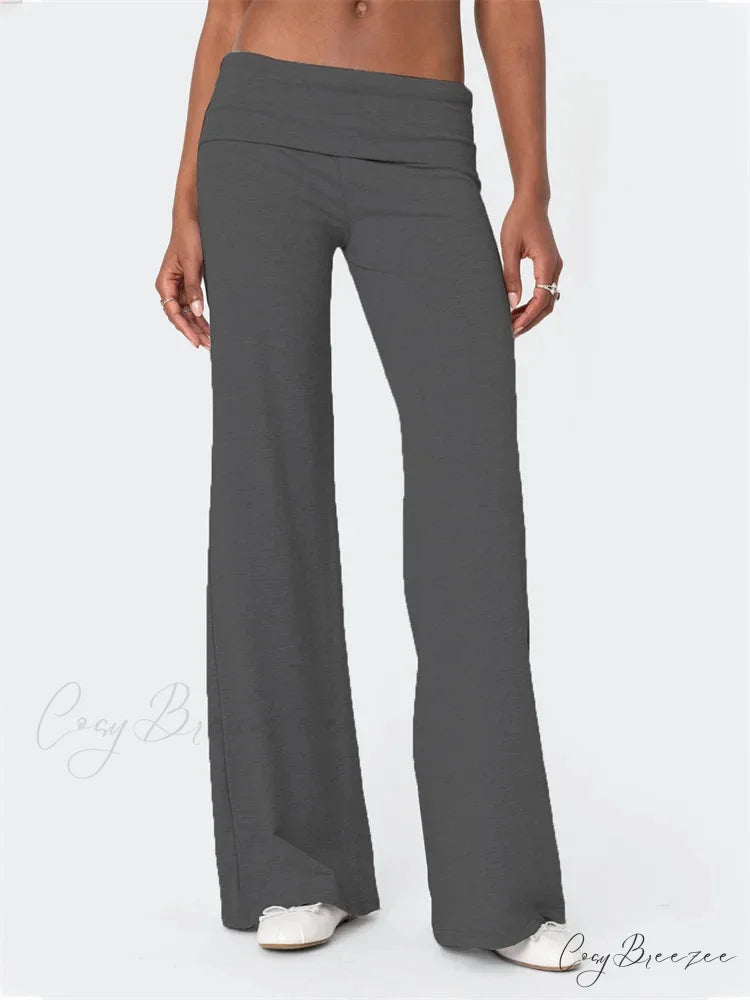 Plaid Split Tie-Up Loose Spacious Summer Pant DRAKGRAY / S pant-250223