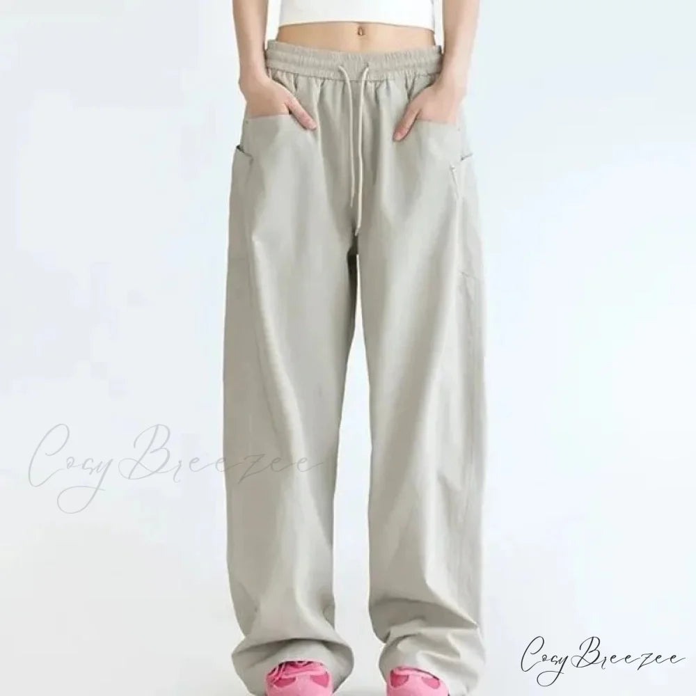 Plain Color Cargo Women Y2K Pants white / S pants-241228