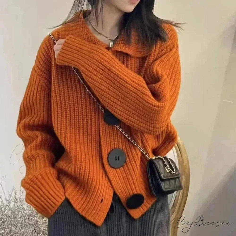 Plain Full Sleeve Single-Breasted Cardigan cardigans-241228