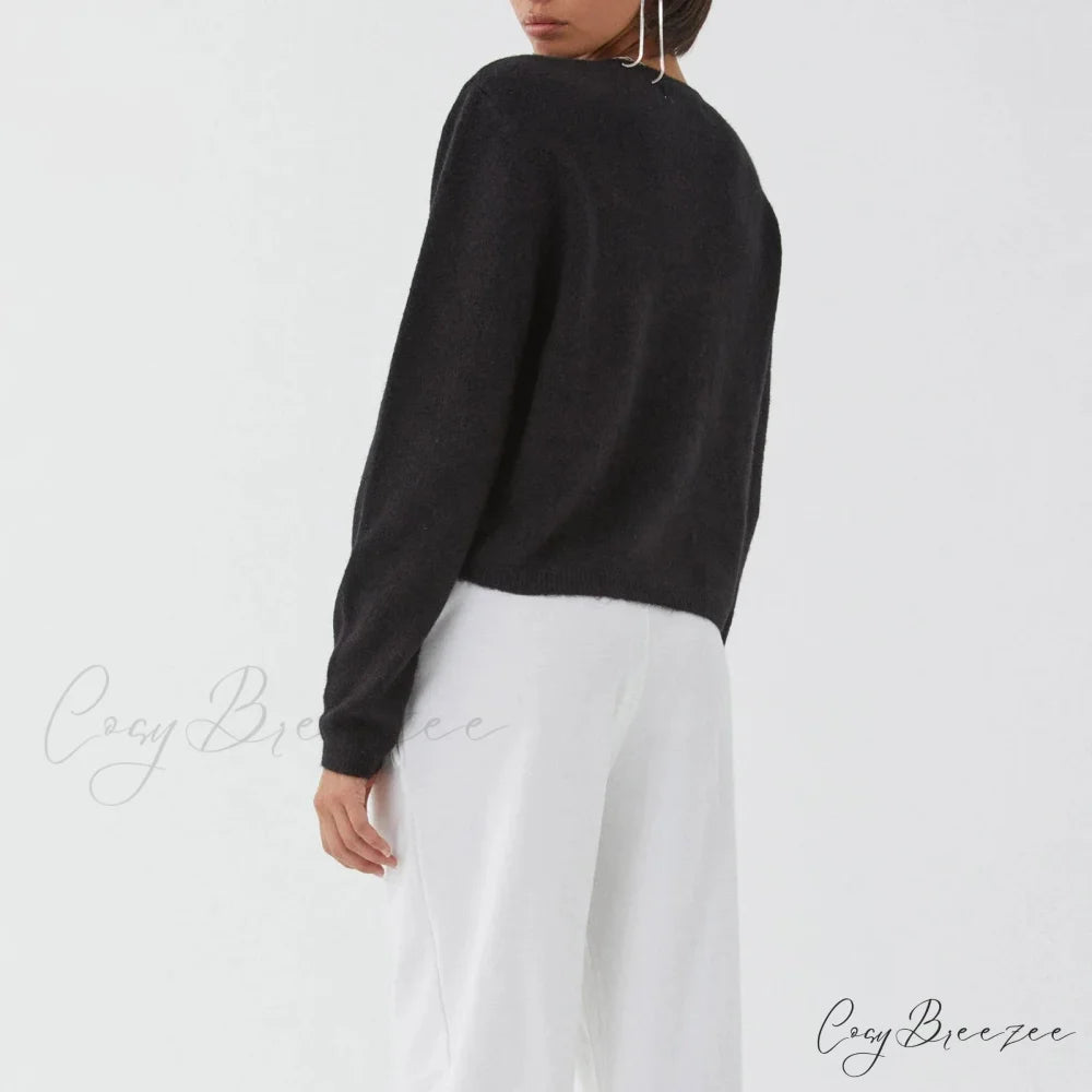 Plain Vintage Round Neck Button Cardigan cardigans-241228