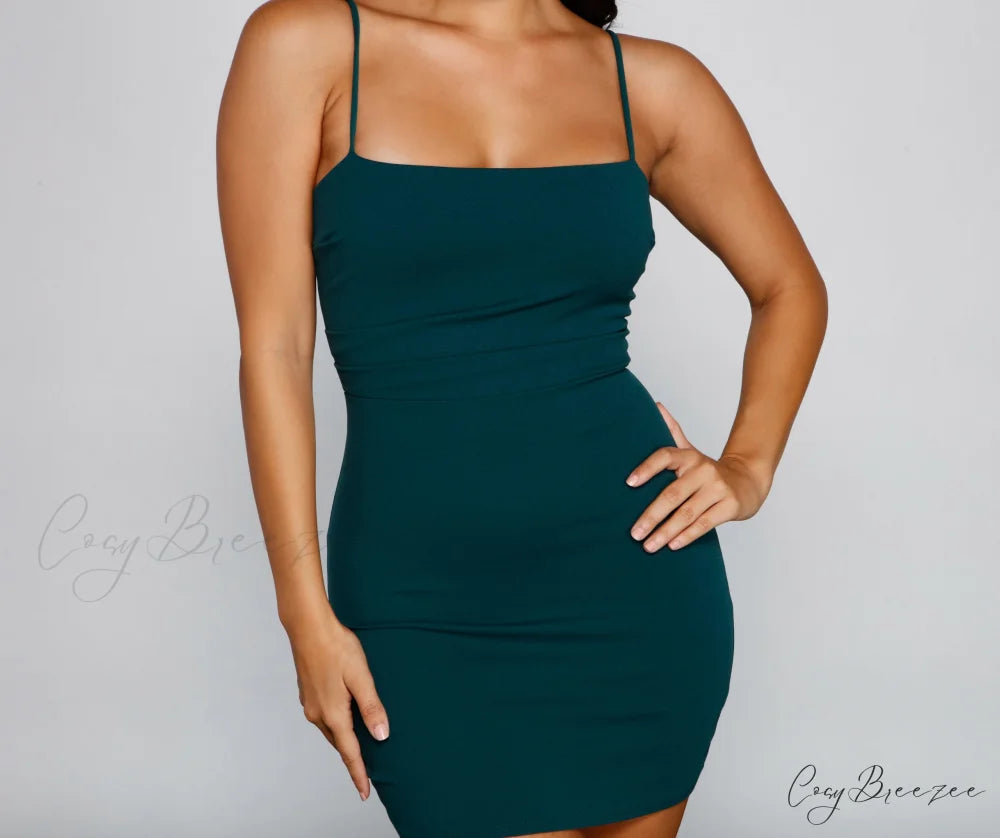 Play It Cool Charming Crepe Mini Dress