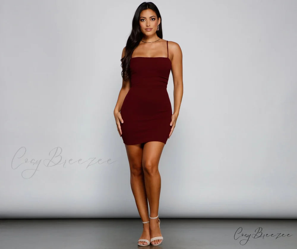 Play It Cool Charming Crepe Mini Dress