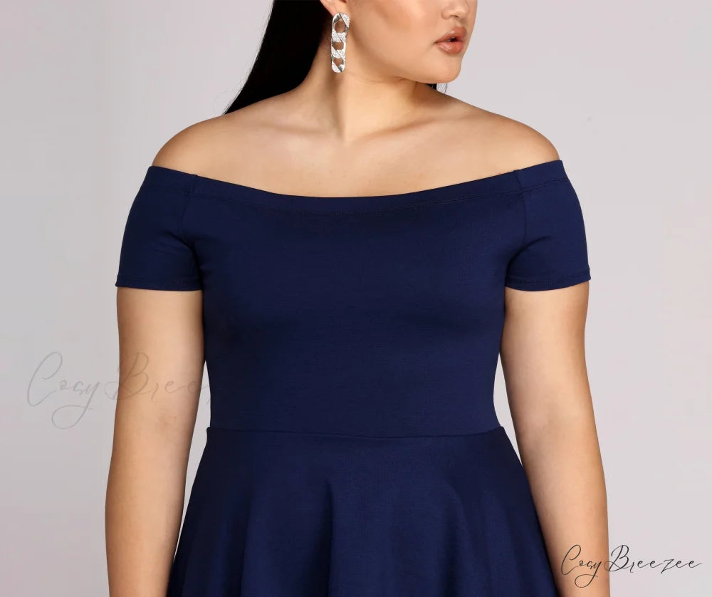 Plus All The Charming Rage Skater Dress