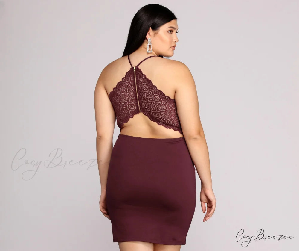Plus Midnight Stylish Dreams Bodycon Dress