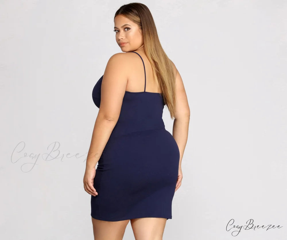 Plus Strappy & Charming Stunning Mini Dress