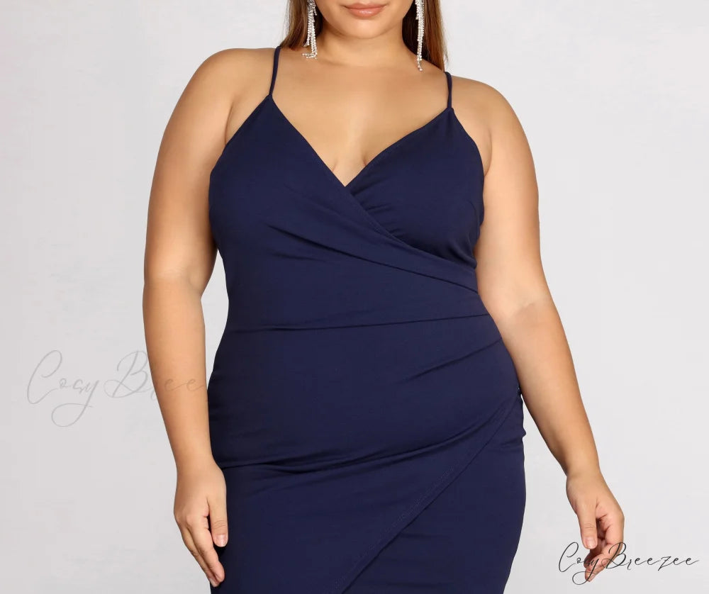Plus Strappy & Charming Stunning Mini Dress