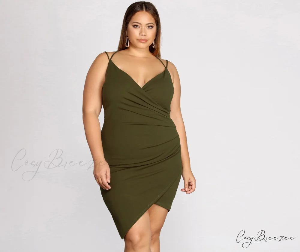 Plus Strappy & Charming Stunning Mini Dress