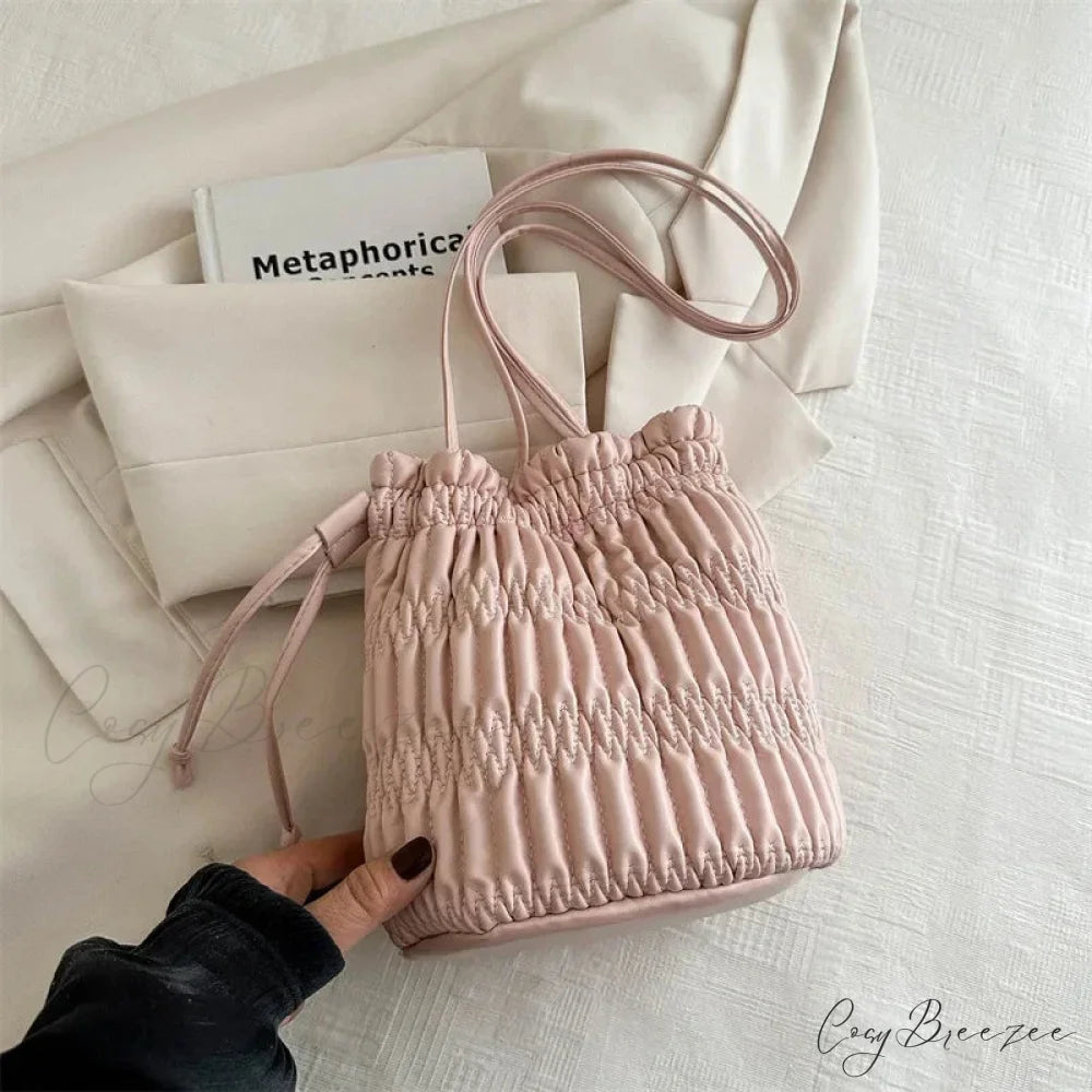 Plush Luxury Designer Bag Pink shoulder-250126