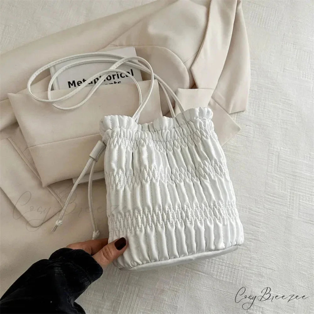 Plush Luxury Designer Bag White shoulder-250126