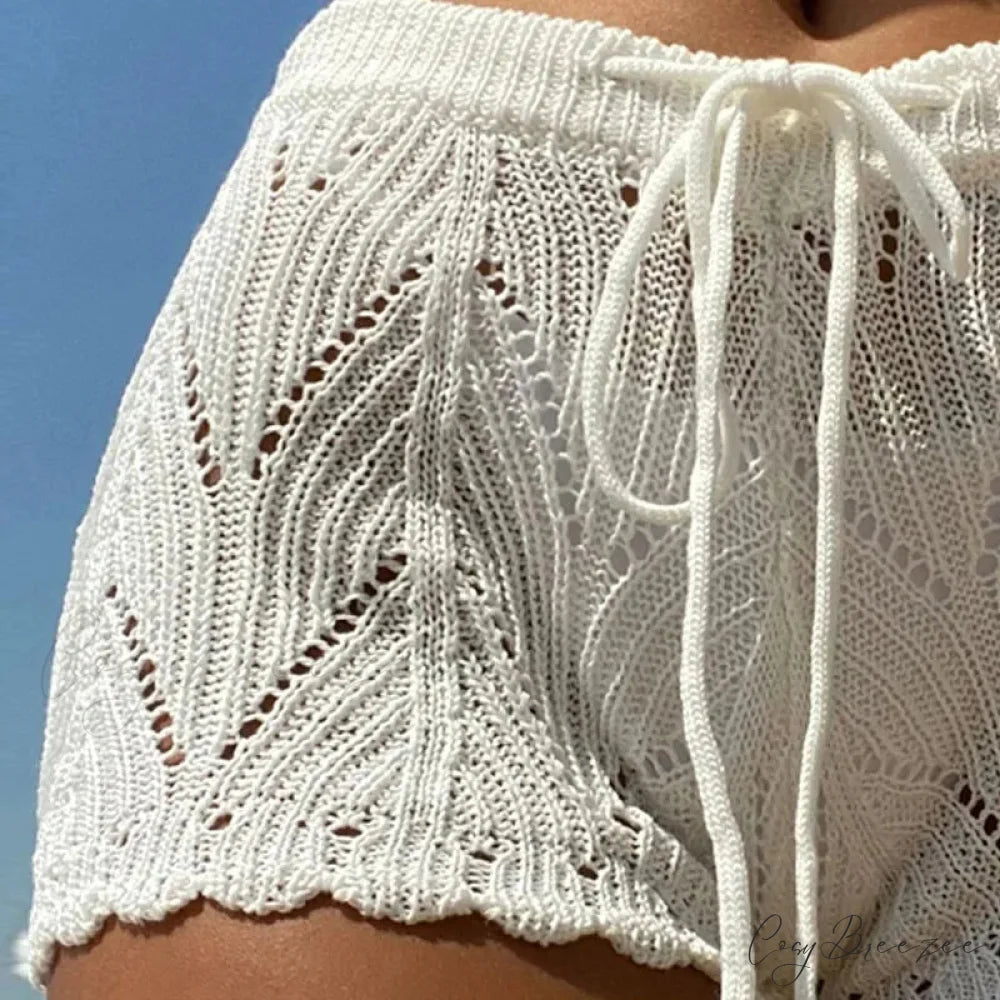 Polyester Woven Bikini Block Shorts short-250223