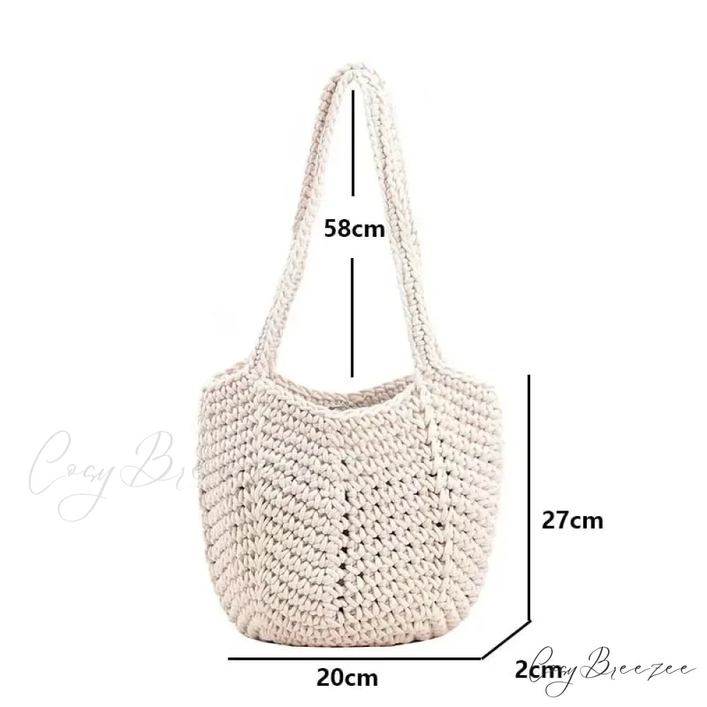 Popular Woven Bucket Shoulder Bag shoulder-250126
