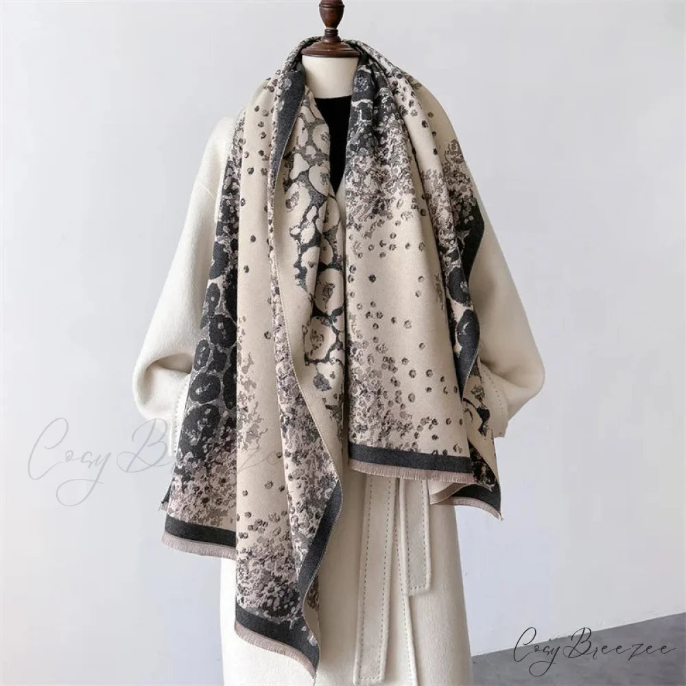 Premium Brand Cashmere Floral Scarf Multi Color 1 scarf-241228