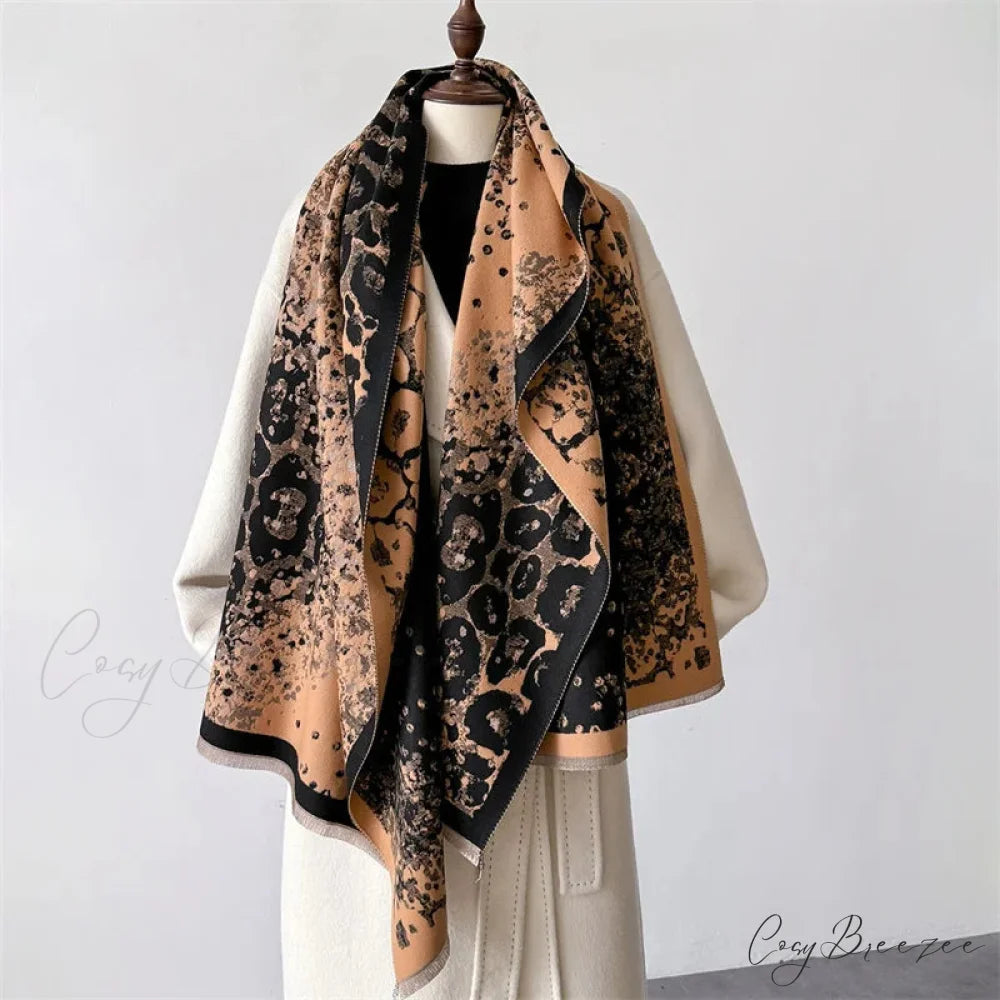 Premium Brand Cashmere Floral Scarf Multi Color 3 scarf-241228