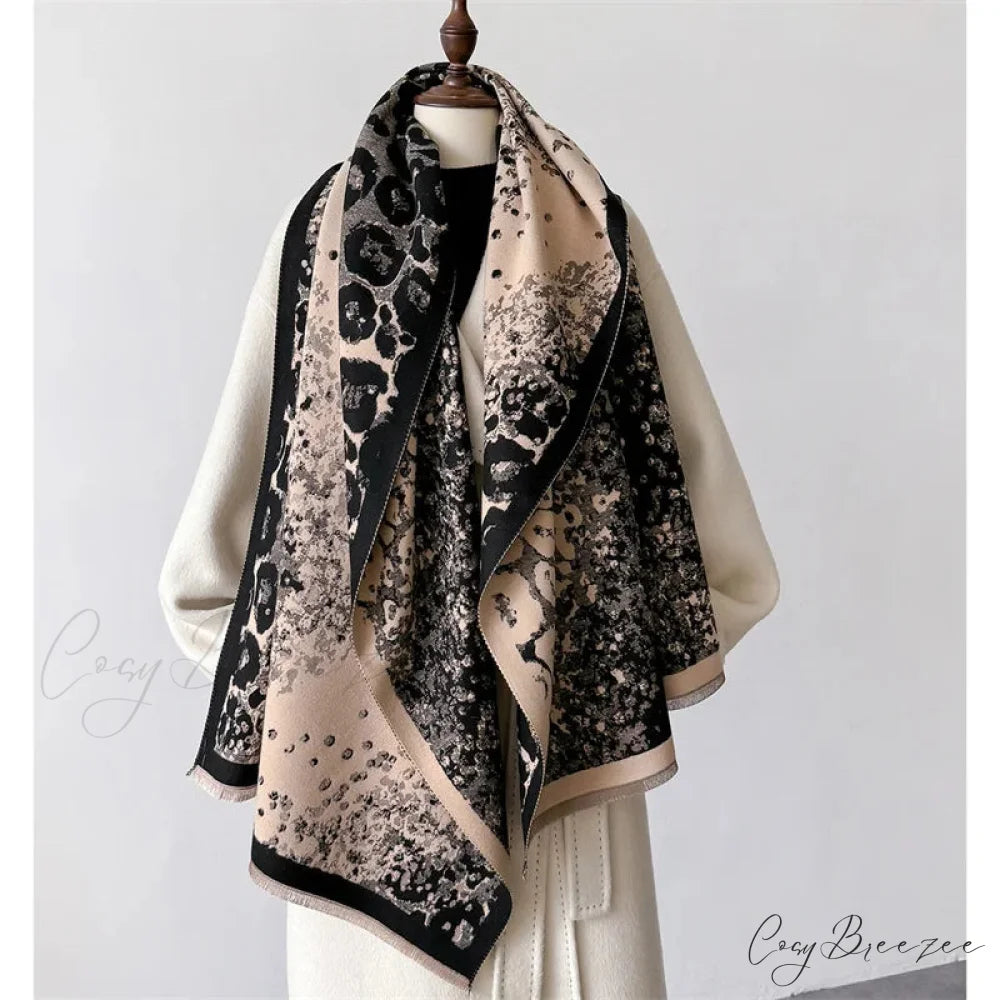 Premium Brand Cashmere Floral Scarf Multi Color 4 scarf-241228