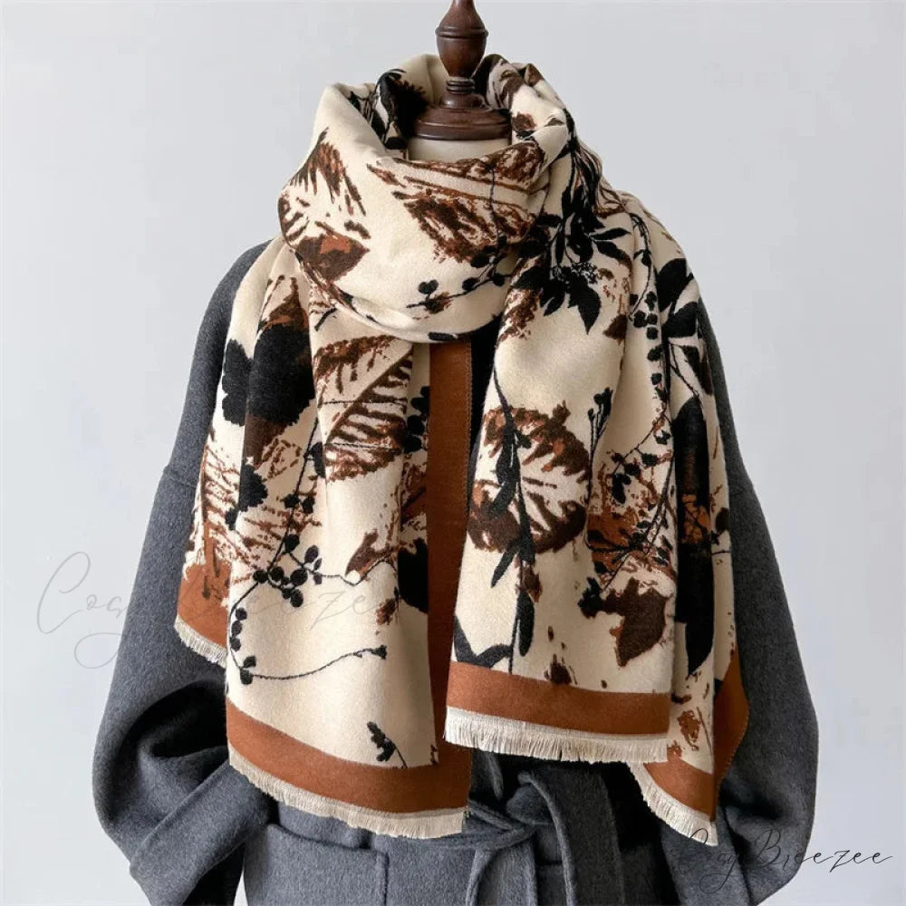 Premium Pashmina Shawl Winter Scarf black scarf-241228