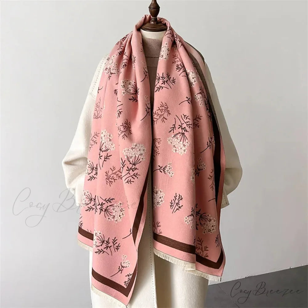 Premium Pashmina Travel Cashmere Scarf red scarf-241228