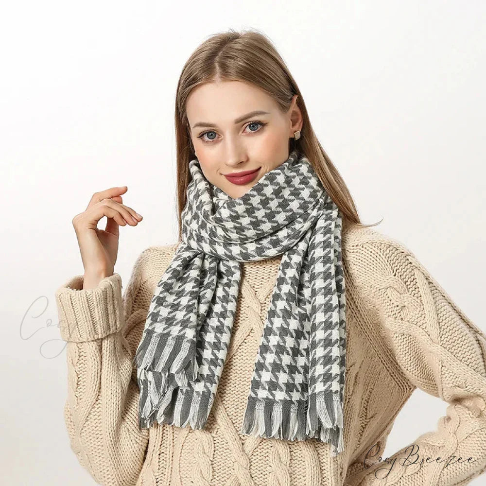 Premium Plaid Cashmere Long Bandana Scarf Color14 scarf-241228