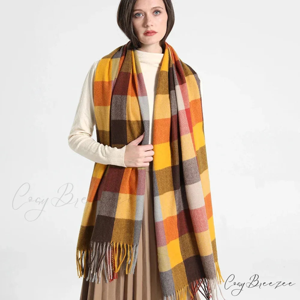 Premium Plaid Cashmere Long Bandana Scarf Color19 scarf-241228