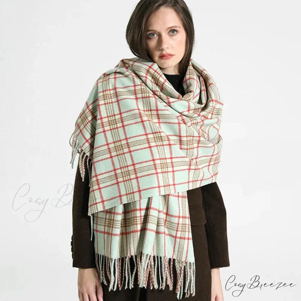 Premium Plaid Cashmere Long Bandana Scarf Color26 scarf-241228