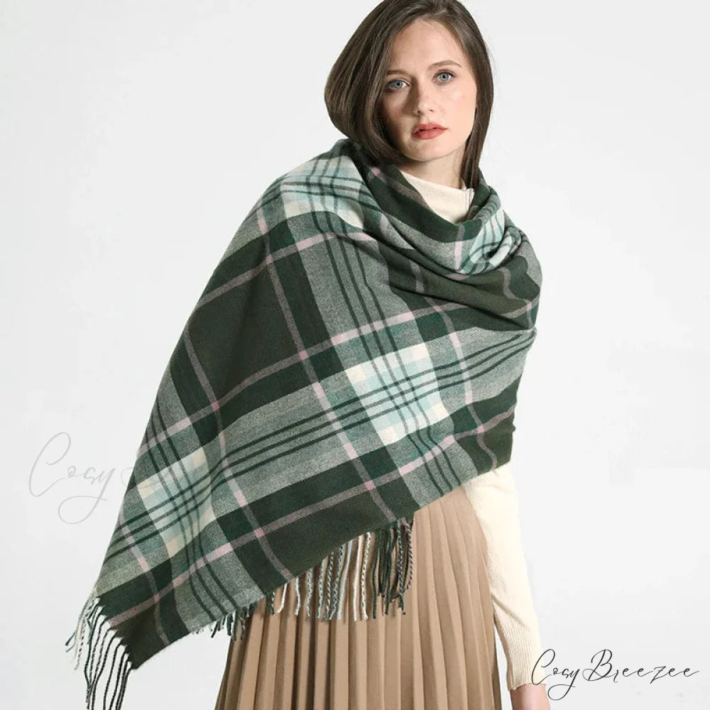 Premium Plaid Cashmere Long Bandana Scarf Color6 scarf-241228
