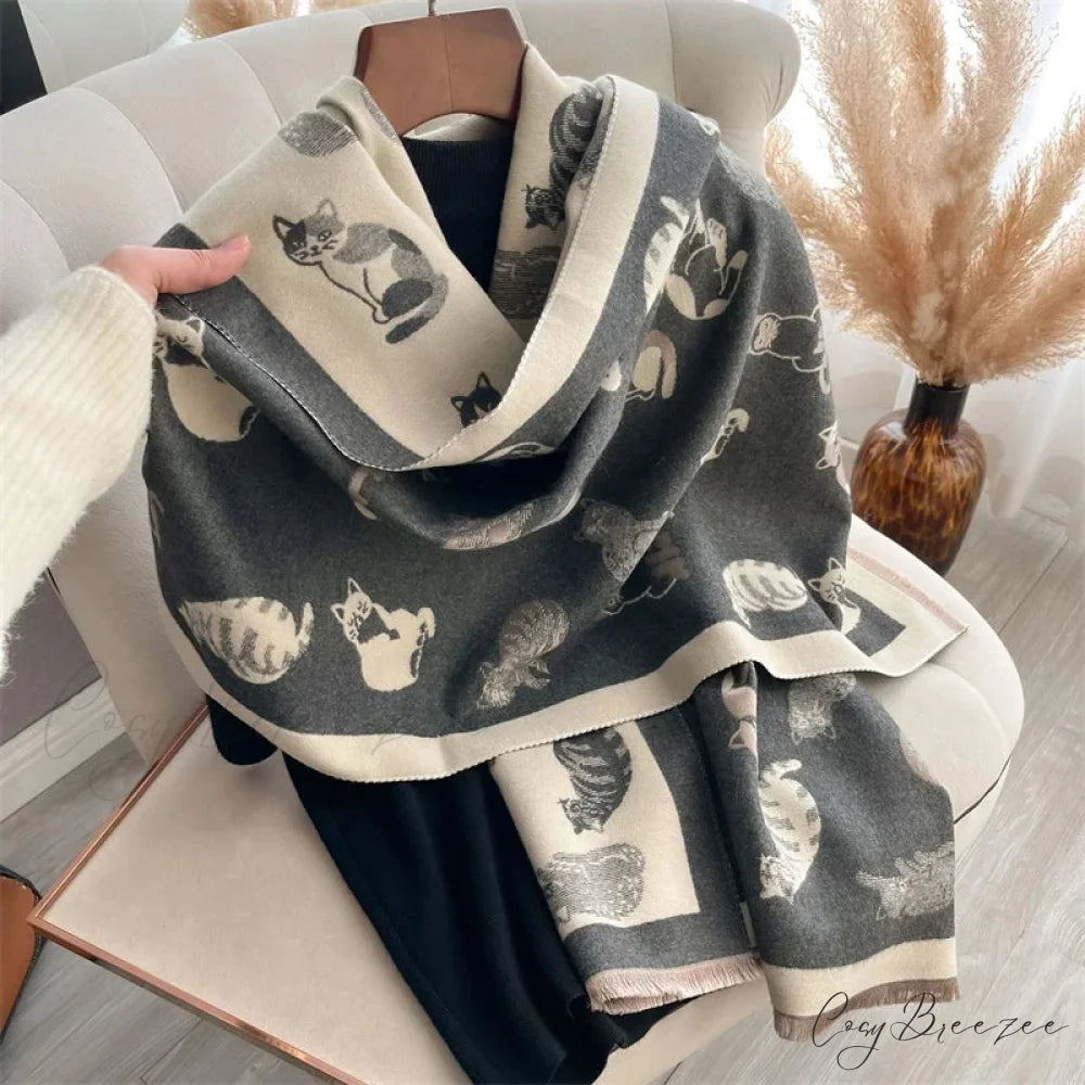 Premium Winter Cashmere Blanket Scarf scarf-241228