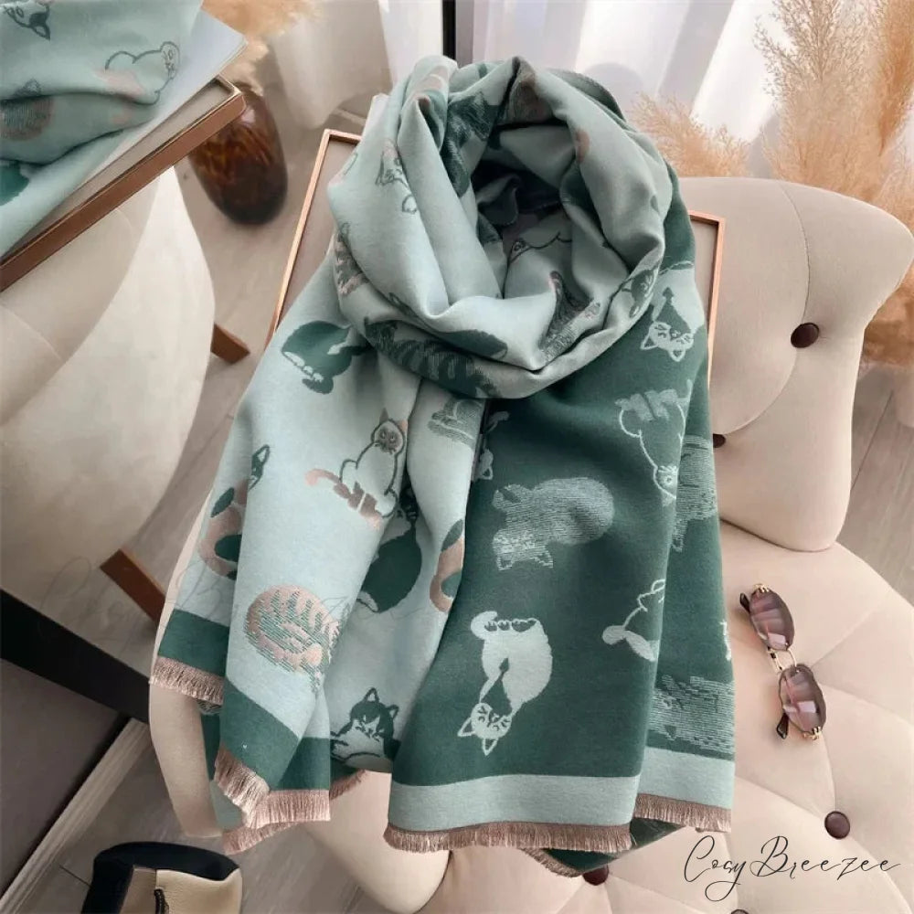 Premium Winter Cashmere Blanket Scarf Color2 scarf-241228