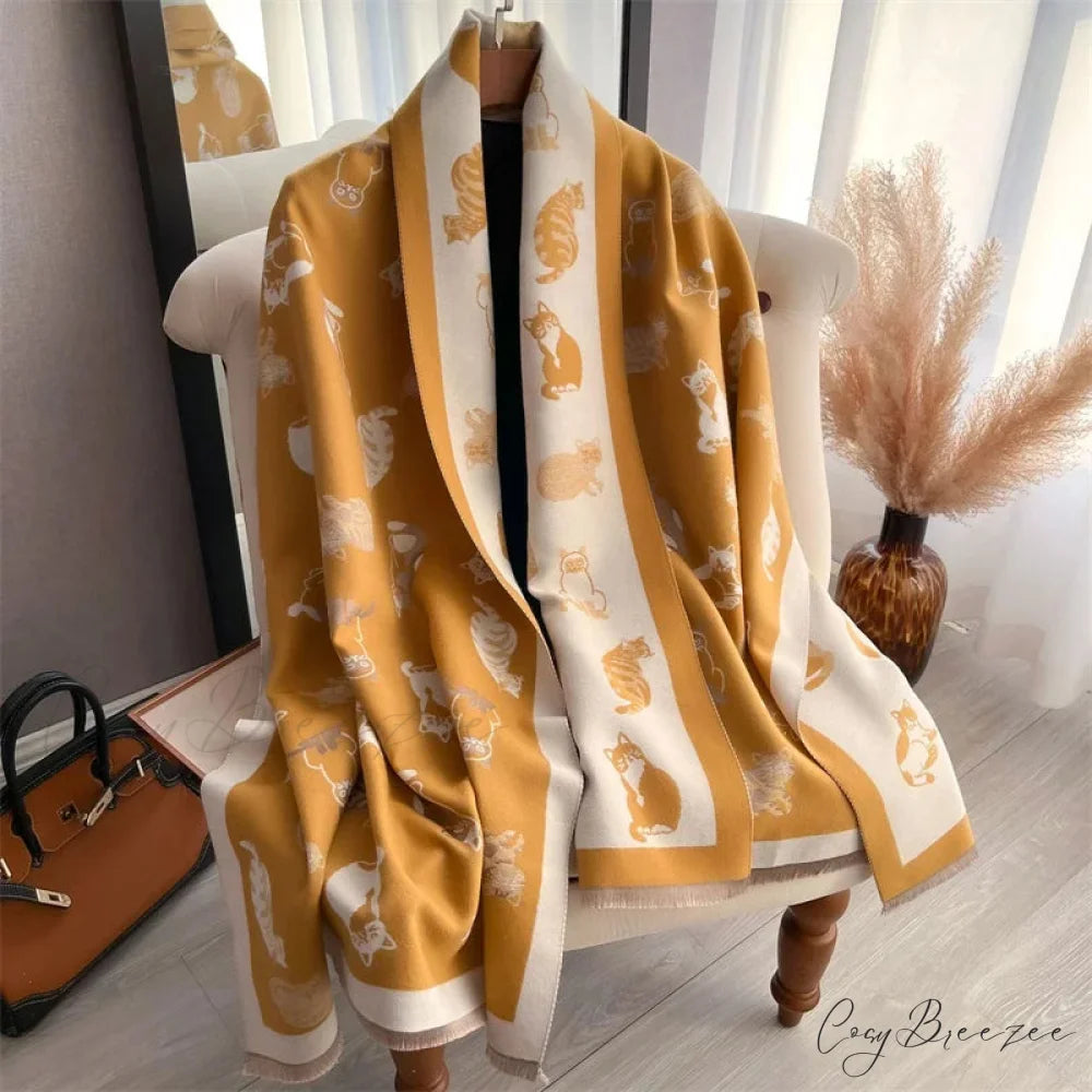 Premium Winter Cashmere Blanket Scarf Color3 scarf-241228