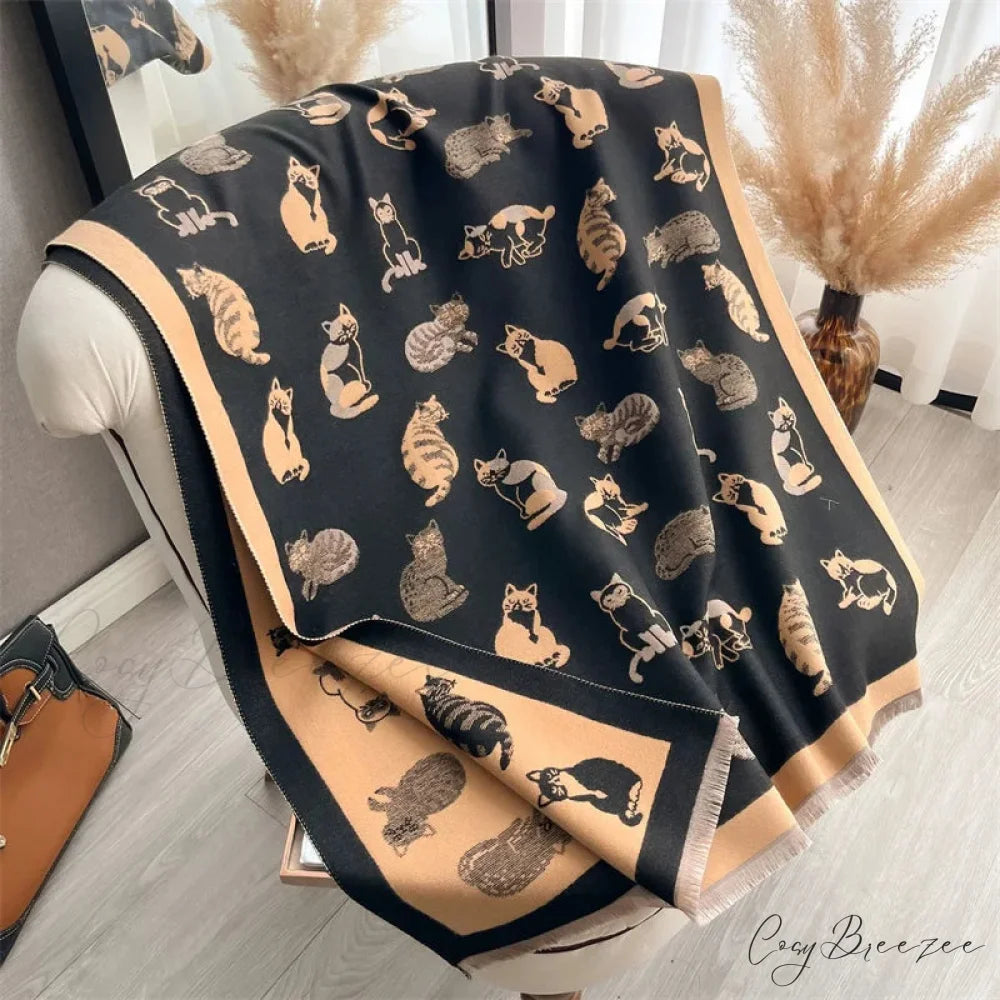 Premium Winter Cashmere Blanket Scarf Color5 scarf-241228