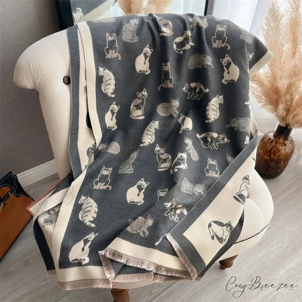 Premium Winter Cashmere Blanket Scarf Color7 scarf-241228