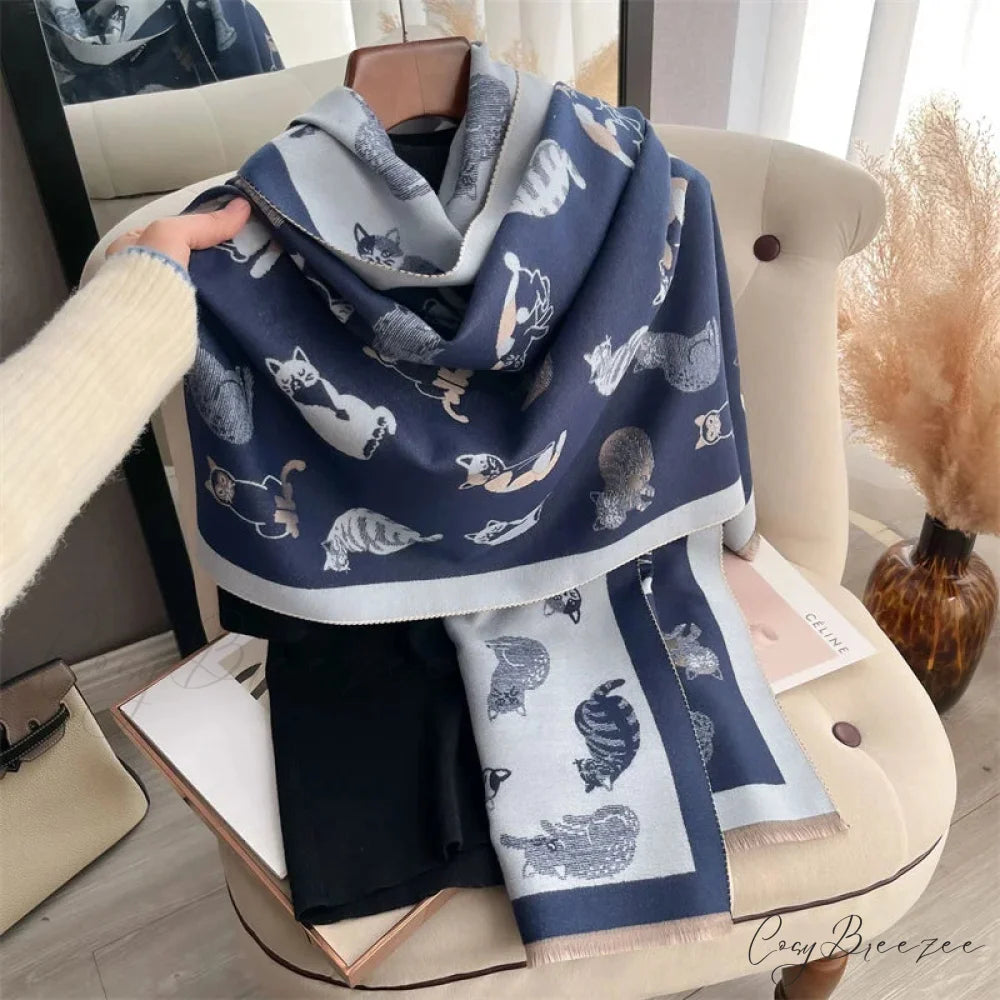 Premium Winter Cashmere Blanket Scarf Color8 scarf-241228