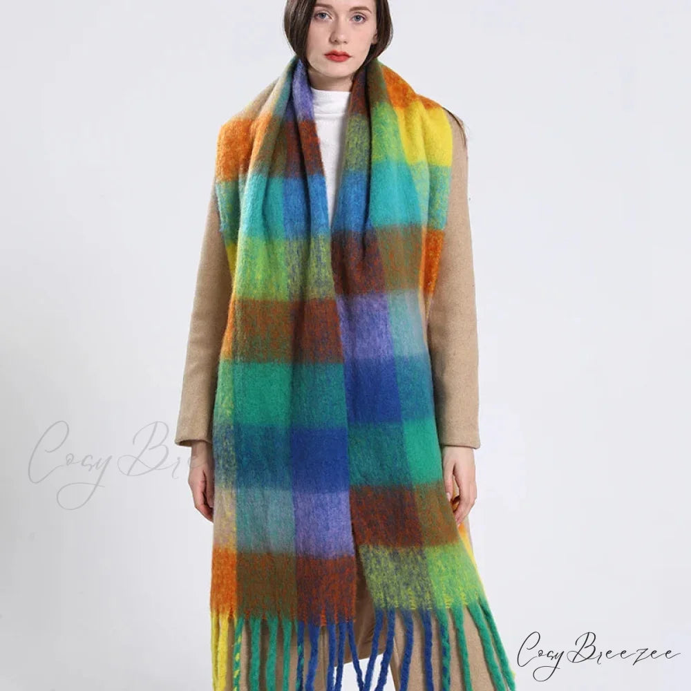 Premium Winter Cashmere Shawl Wrap Scarf Color1 / 230X53cm scarf-241228