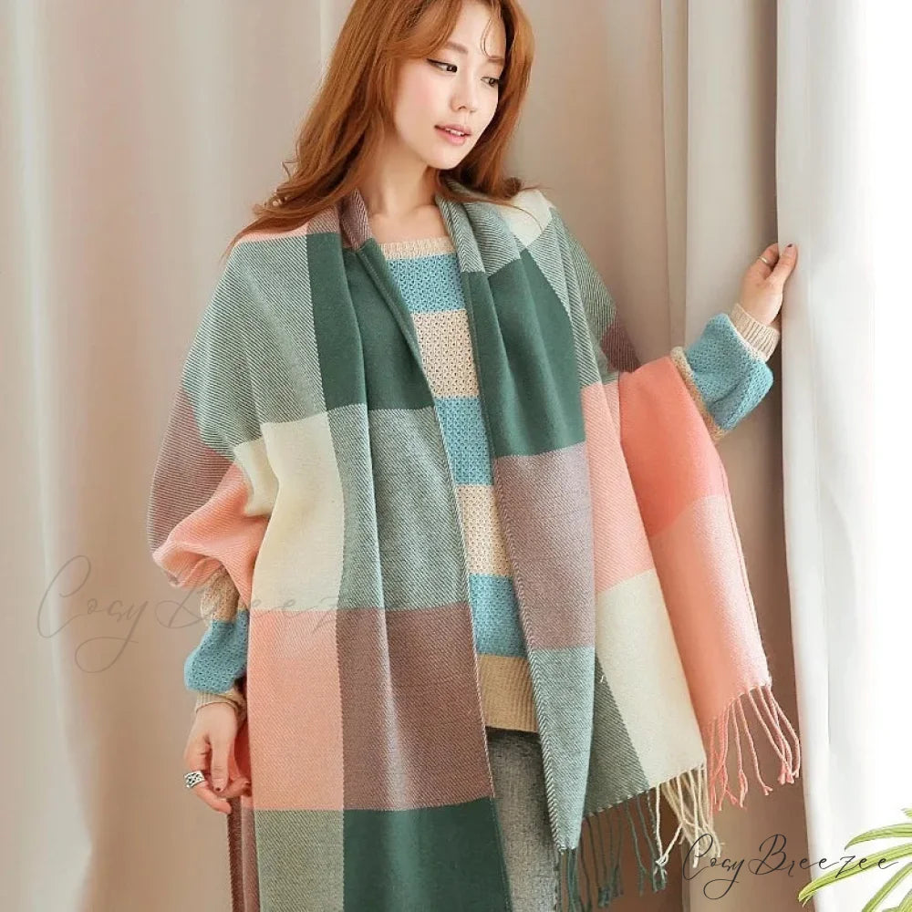 Premium Winter Cashmere Shawl Wrap Scarf Color40 / 230X53cm scarf-241228
