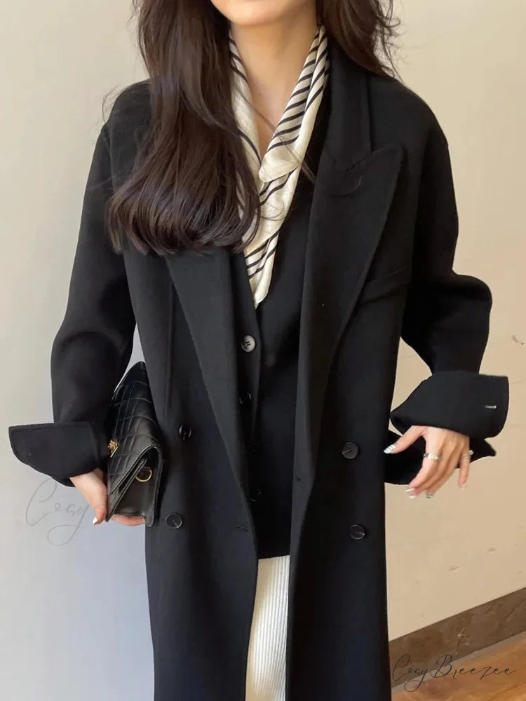 Premium Wool Cashmere Double-Sided Coat overcoats-241228