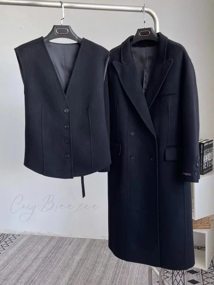 Premium Wool Cashmere Double-Sided Coat overcoats-241228