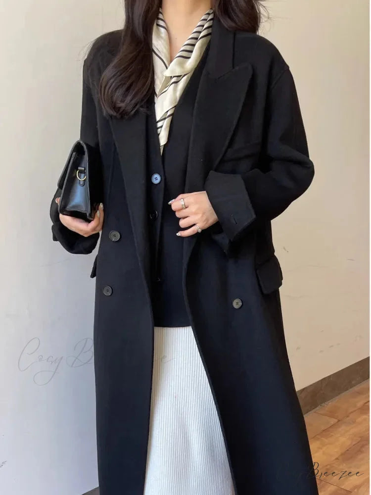 Premium Wool Cashmere Double-Sided Coat overcoats-241228