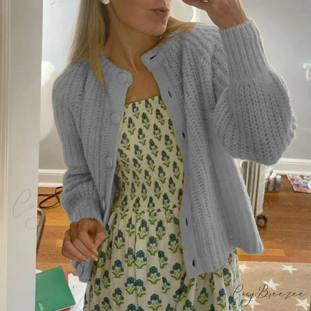 Preppy Button Up Vintage Y2K Cardigan Blue / S cardigans-241228