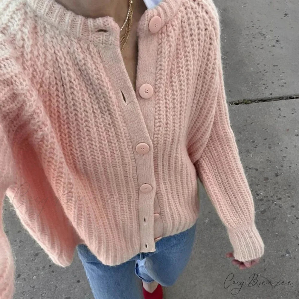 Preppy Button Up Vintage Y2K Cardigan cardigans-241228