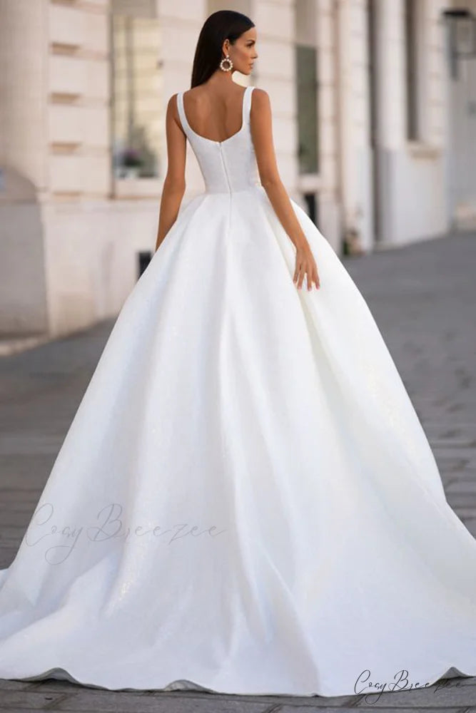 Preston Sleeveless Graceful Sparkly Wedding Dress