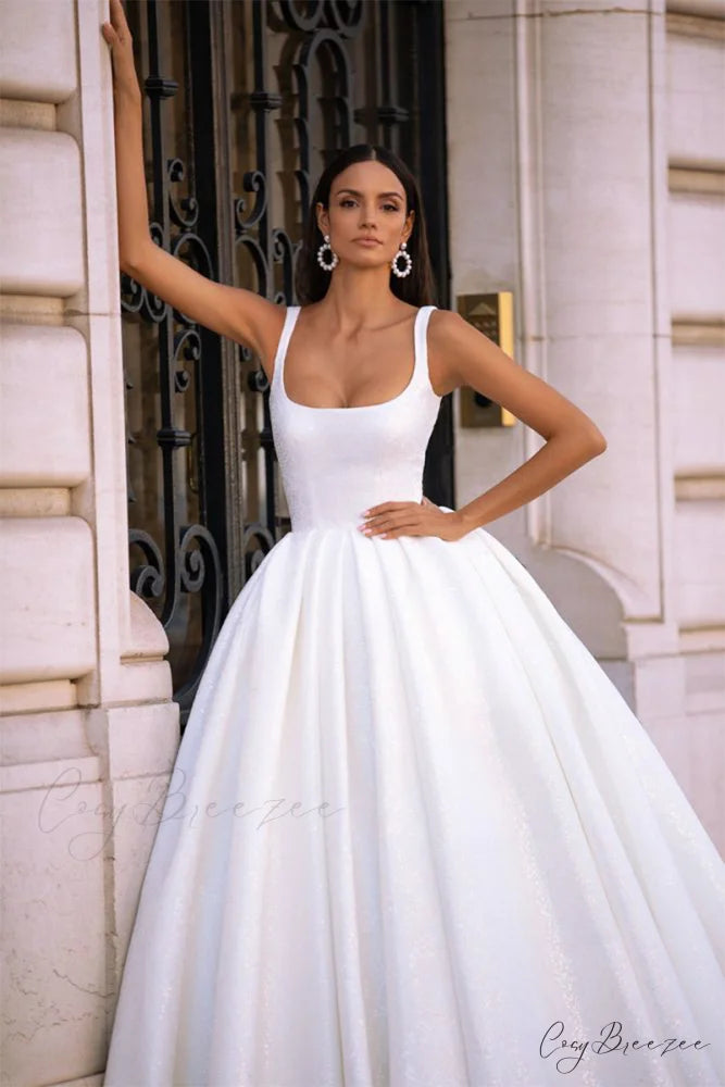 Preston Sleeveless Graceful Sparkly Wedding Dress