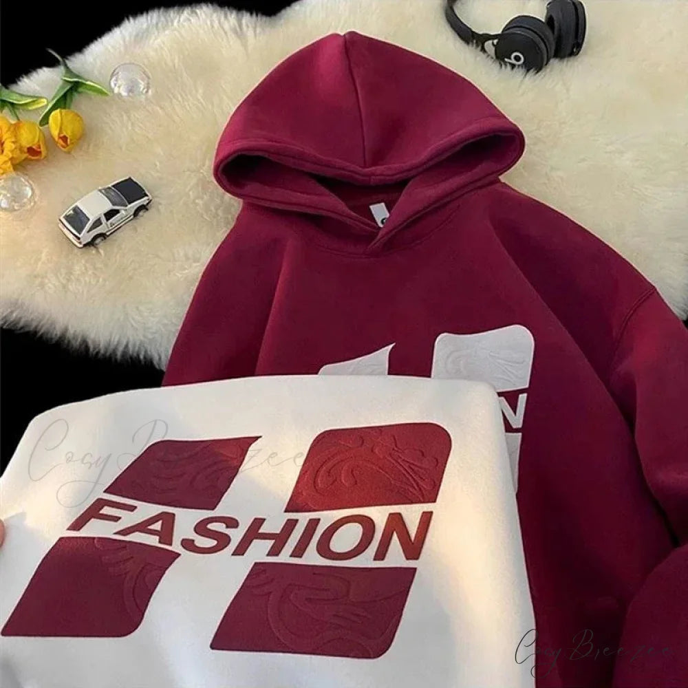 Printed Hip-Hop Street Hoodie hoodies-241228
