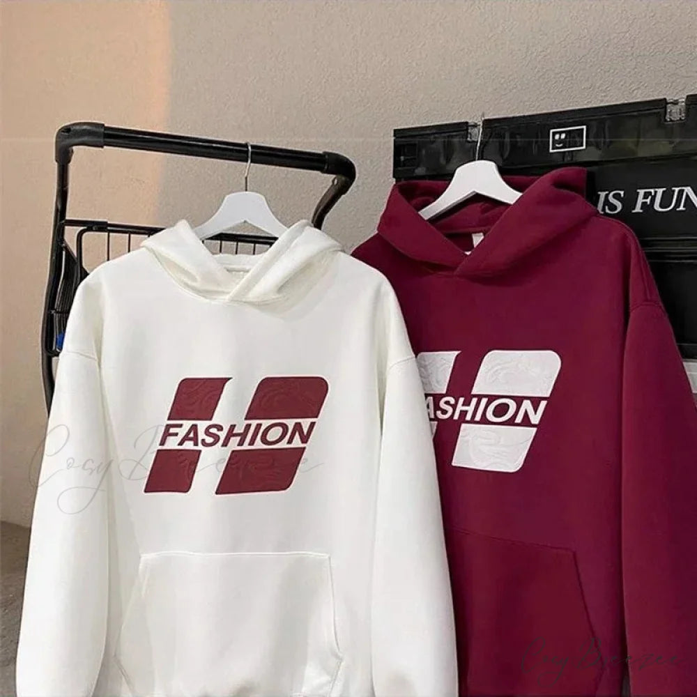 Printed Hip-Hop Street Hoodie hoodies-241228