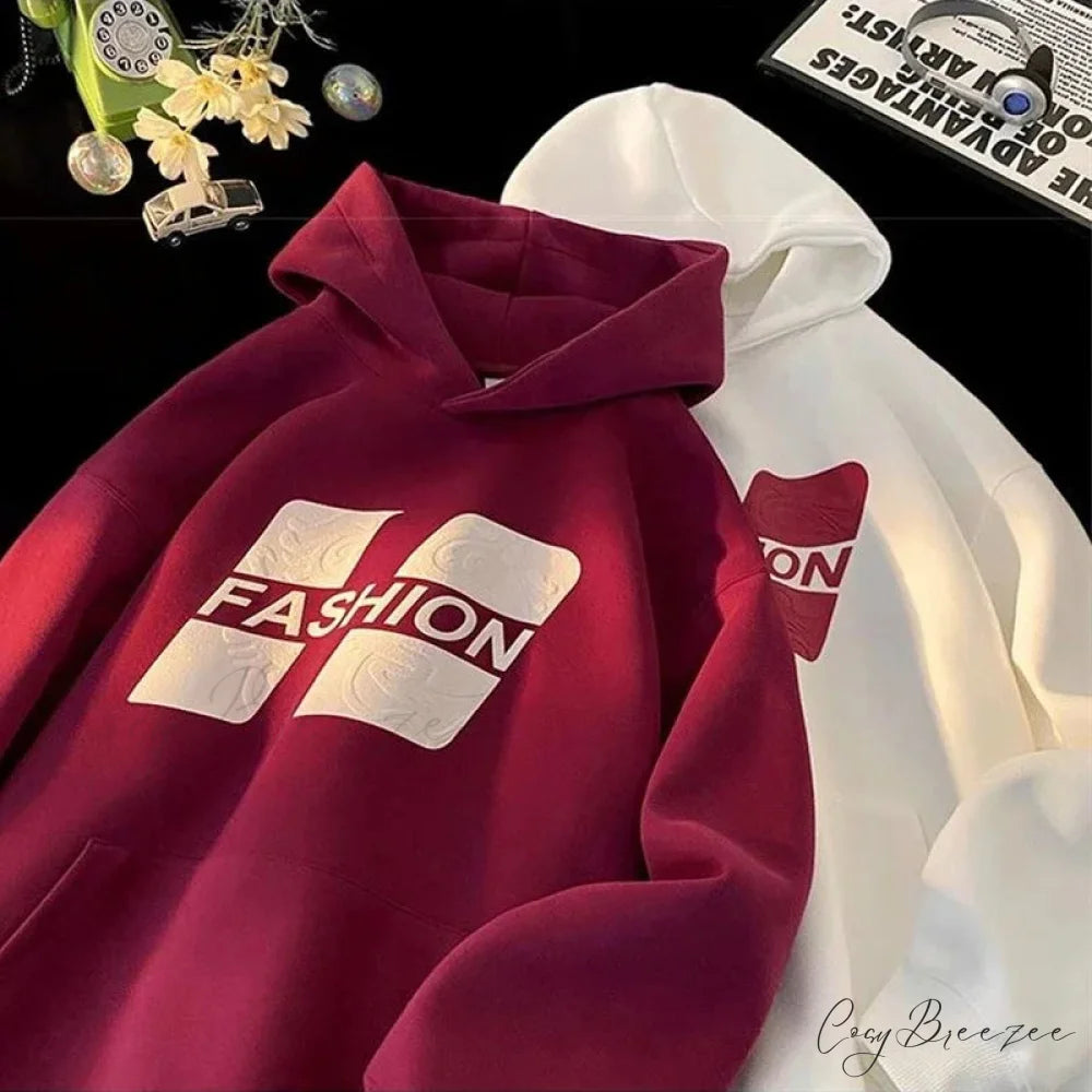 Printed Hip-Hop Street Hoodie hoodies-241228