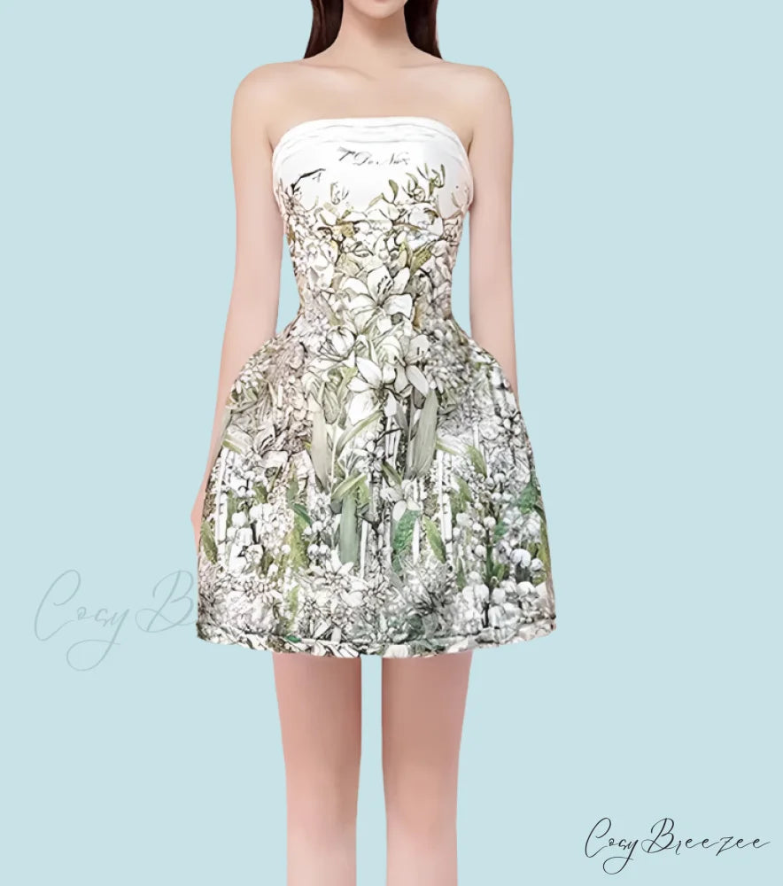Printed Tube Stylish Mini Dress