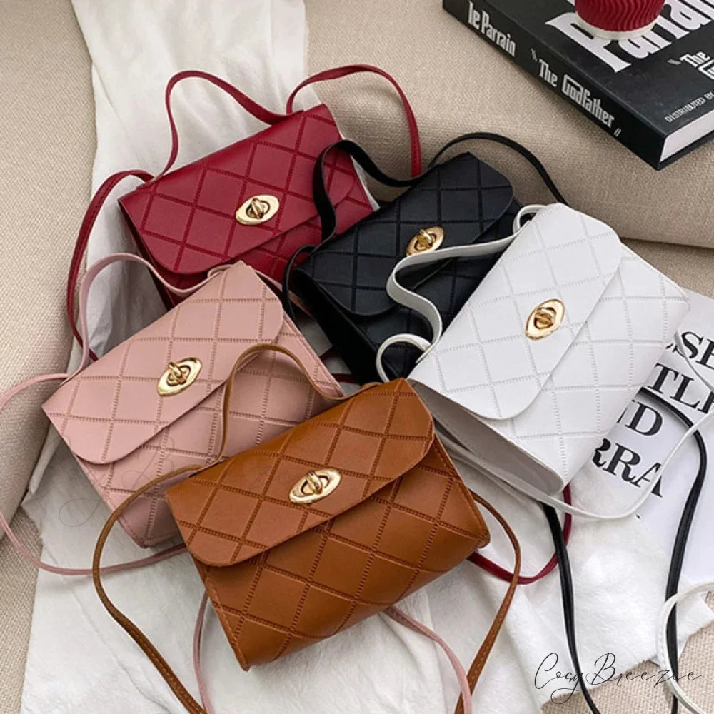 PU Leather Lipstick Phone Storage Crossbody Handbag handbag-250126