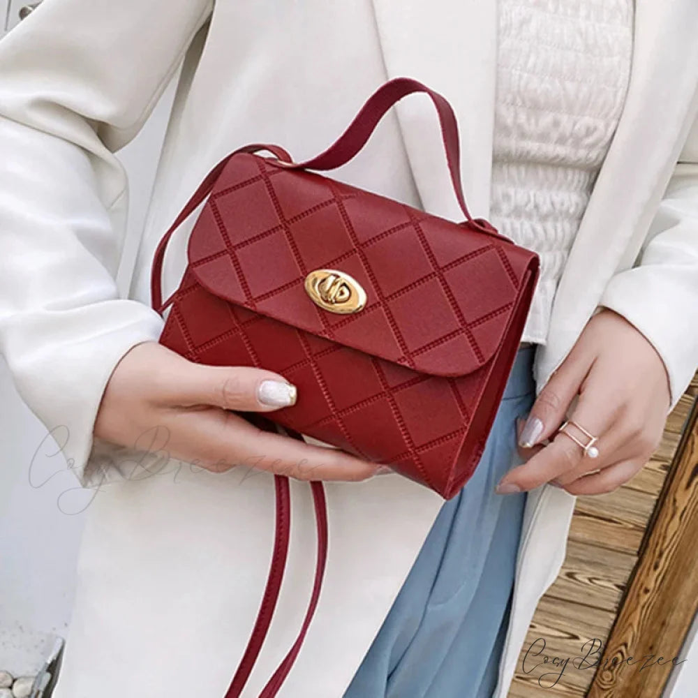 PU Leather Lipstick Phone Storage Crossbody Handbag handbag-250126