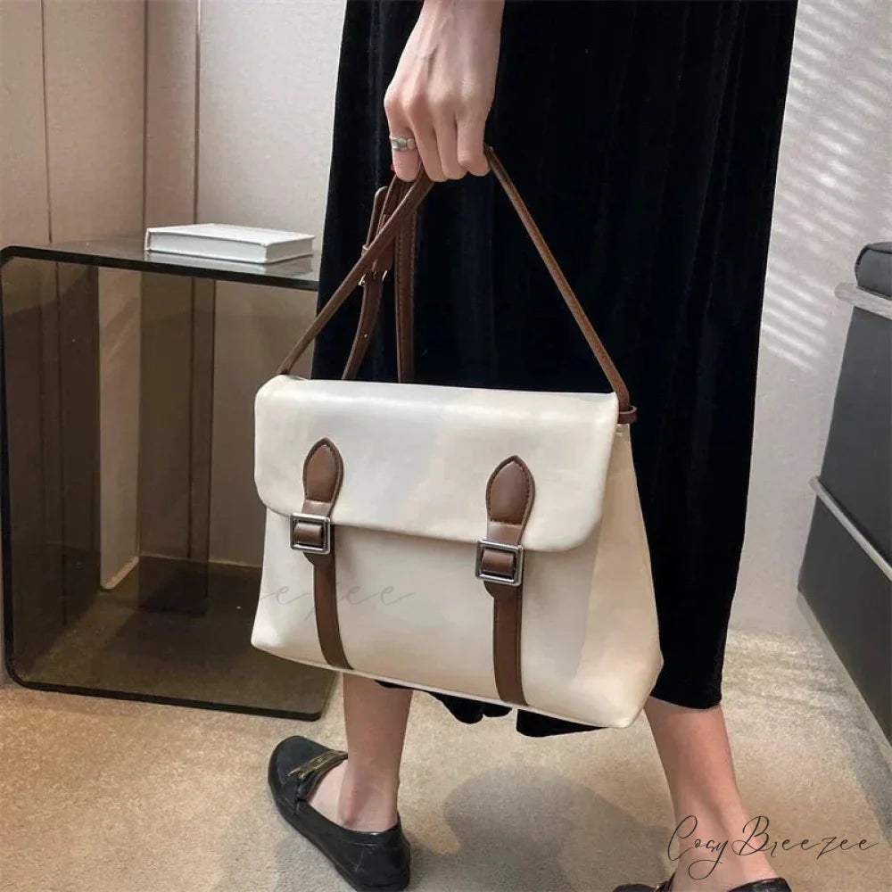 PU Leather Luxury Designer Crossbody White shoulder-250126